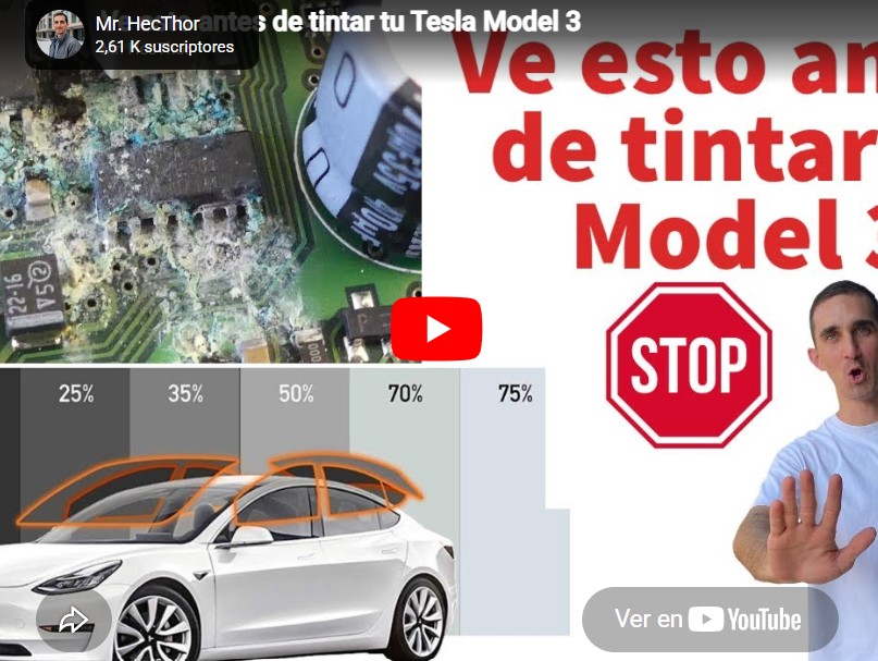 Un experto en Tesla denuncia "la chapuza que se ve en muchos talleres con el tintado de la luneta que le est&aacute; costando despu&eacute;s miles de euros a los clientes"