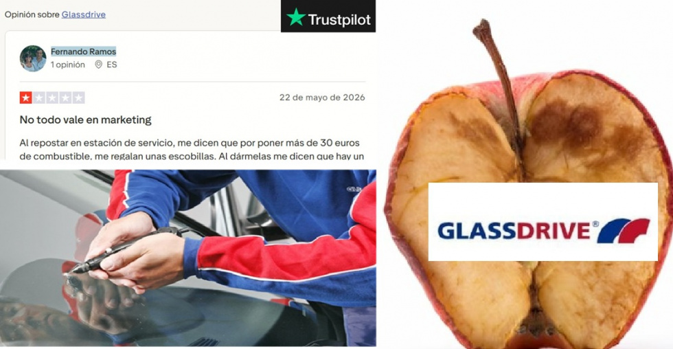 Un asegurado relata p&uacute;blicamente c&oacute;mo presuntamente le enga&ntilde;&oacute; la 'manzana podrida' de Glassdrive: "Esto es un enga&ntilde;o/abuso del t&eacute;cnico y de la gasolinera que se lo permite"