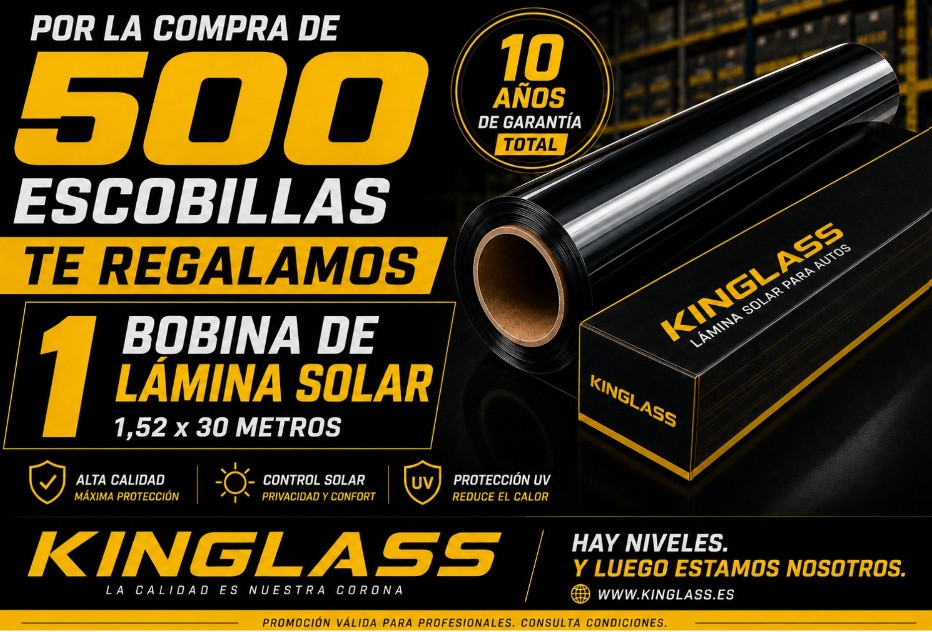 KINGLASS vuelve a revolucionar el mercado con una nueva acci&oacute;n de enorme valor para los profesionales de la cristaler&iacute;a del autom&oacute;vil